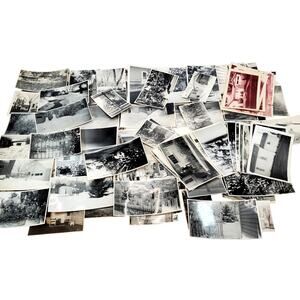 Vtg Junk Drawer Lot of 100+ Monochrome Small Town Family Home 1960s Found